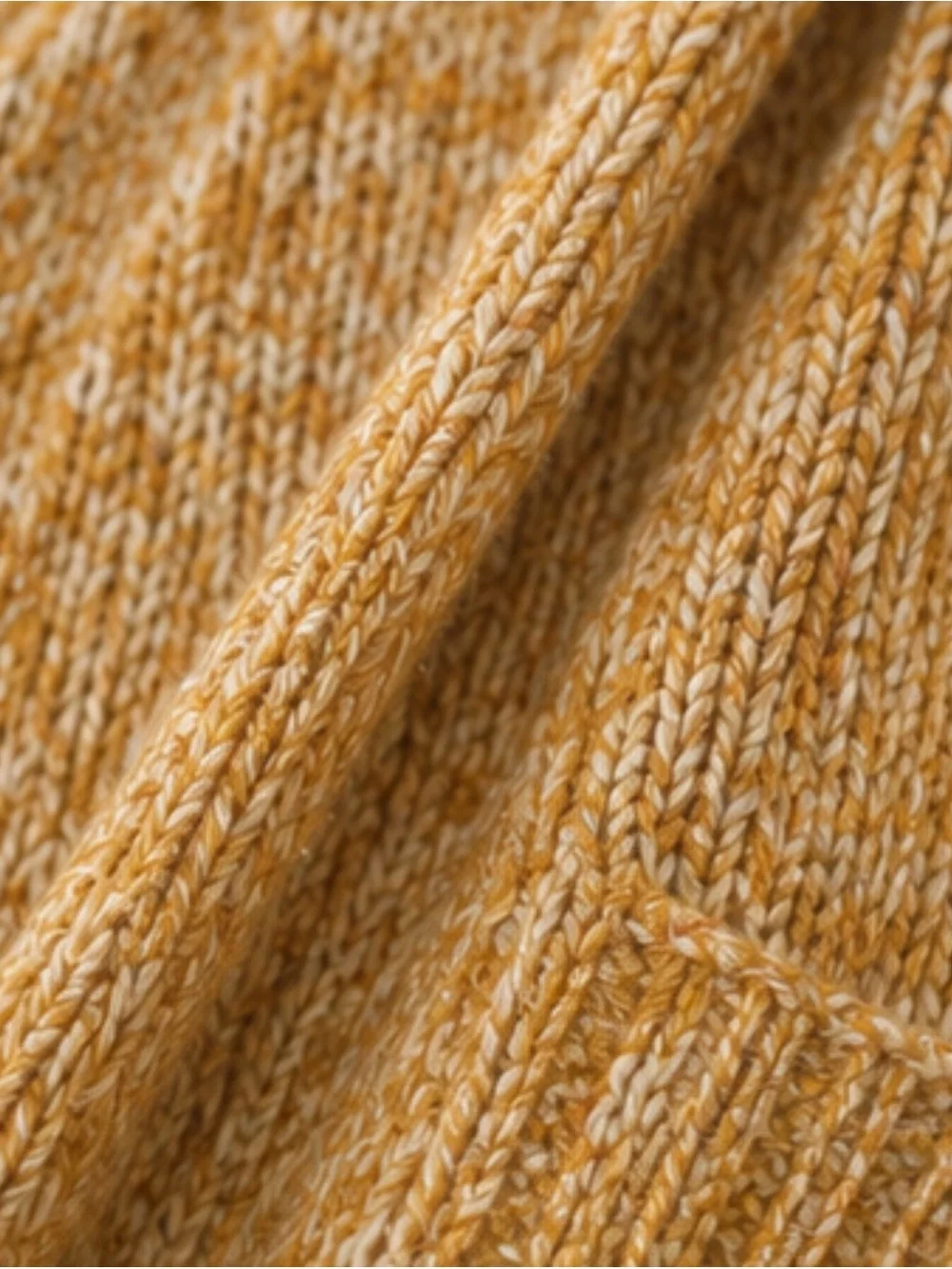 LOFT Outlet Marled Yellow Open Front Cardigan Sweater XL - Picture 4 of 4